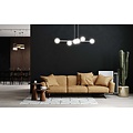 Emibig Emibig Lejre beautiful white 6 lamps E14 medium hanging lamp with 6 amber-colored bulbs - Create a warm atmosphere in your home