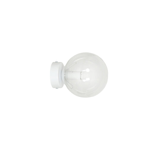 Emibig Emibig Stevns Ball weiße Wandleuchte aus transparentem Glas 1x E14 - Ideal für moderne Innenräume