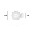 Emibig Emibig Applique murale blanche Stevns en verre transparent 1x E14 - Idéale pour les intérieurs modernes