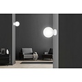 Emibig Emibig Stevns bol witte wandlamp in doorzichtig glas 1x E14 - Perfect voor moderne interieurs
