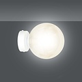 Emibig Emibig Stevns weiße Wandleuchte mit Kugel aus bernsteinfarbenem Glas 1x E14 - Ideal für eine warme Atmosphäre in Ihrem Zuhause