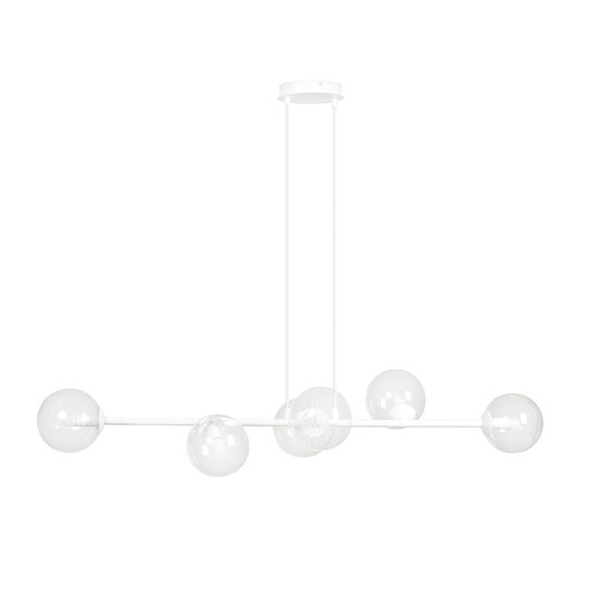 Emibig Emibig Herlev white 6 lamps E14 medium hanging lamp with 6 glass balls - Ideal for stylish lighting in your home