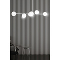 Emibig Emibig Herlev white 6 lamps E14 medium hanging lamp with 6 glass balls - Ideal for stylish lighting in your home