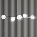 Emibig Emibig Herlev white 6 lamps E14 medium hanging lamp with 6 glass balls - Ideal for stylish lighting in your home