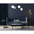Emibig Emibig Tampere grote zwarte met goud plafondlamp met gebogen armen en 4x E14 in een witte bol - Perfecte verlichting voor moderne interieurs