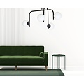Emibig Emibig lámpara de techo negra especial Helsingfors con brazos curvados y 4x E14 en una bombilla blanca - Iluminación ideal para interiores modernos