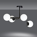 Emibig Emibig Helsingfors large black ceiling lamp with curved arms and 4x E14 in a white bulb - Perfect lighting for any space