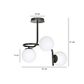Emibig Emibig Helsingfors ceiling lighting black with 3 white bulbs for E14 - Ideal lighting for modern interiors
