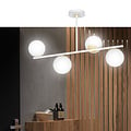 Emibig Emibig Struer goud en witte 4 lamp hanglamp met melkwitte bollen E14 - Perfecte verlichting voor elke ruimte