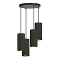 Emibig Emibig Albertslund large round pendant lamp with 4 black tubes 4x E27 - Ideal lighting for any space