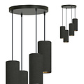 Emibig Emibig Albertslund large round pendant lamp with 4 black tubes 4x E27 - Ideal lighting for any space