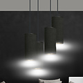 Emibig Emibig Albertslund grote ronde pendellamp met 4 zwarte kokers 4x E27 - Perfecte verlichting voor elke ruimte