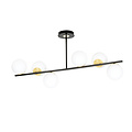 Emibig Emibig Lámpara colgante Struer negra y dorada con bombillas blancas lechosas 6x E14 - Iluminación elegante para cualquier espacio