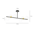 Emibig Emibig Lámpara colgante Struer negra y dorada con bombillas blancas lechosas 6x E14 - Iluminación elegante para cualquier espacio