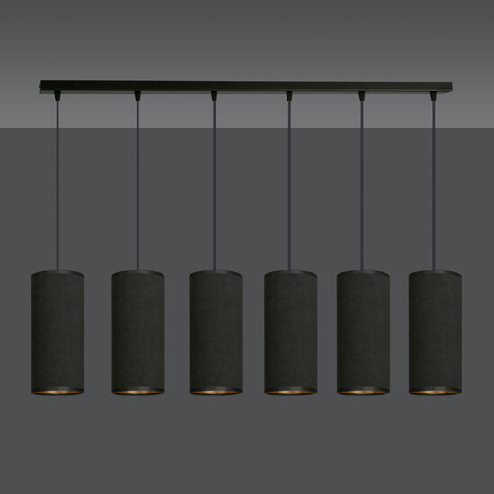 Emibig Emibig Albertslund 6 tubos lámpara colgante XXL negra 6x E27 - Crea un ambiente acogedor en tu hogar
