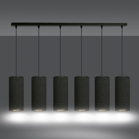 Emibig Emibig Albertslund 6 tubes XXL hanging lamp black 6x E27 - Create a cozy atmosphere in your home