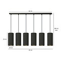 Emibig Emibig Albertslund 6 tubes XXL hanging lamp black 6x E27 - Create a cozy atmosphere in your home