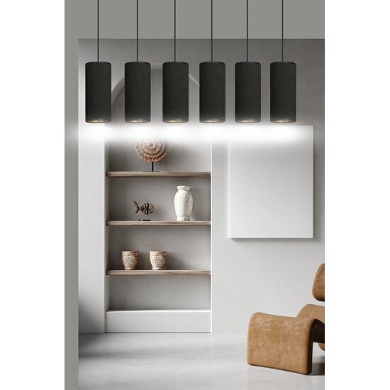 Emibig Emibig Albertslund 6 tubos lámpara colgante XXL negra 6x E27 - Crea un ambiente acogedor en tu hogar