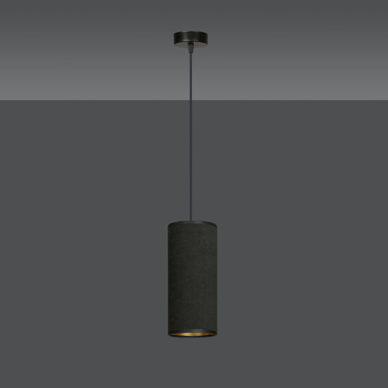Emibig Emibig Albertslund strakke zwarte enkele cilinder hanglamp E27 - Perfect voor moderne interieurs