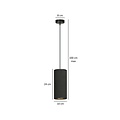 Emibig Emibig Albertslund strakke zwarte enkele cilinder hanglamp E27 - Perfect voor moderne interieurs