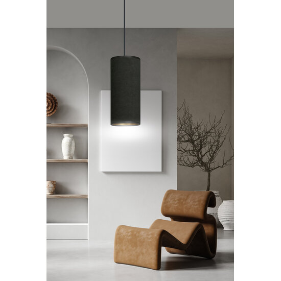 Emibig Emibig Albertslund strakke zwarte enkele cilinder hanglamp E27 - Perfect voor moderne interieurs