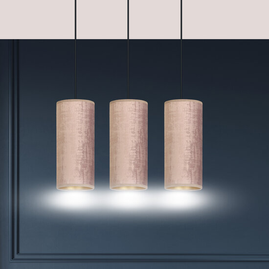 Emibig Emibig Rebild 3 cilindros lámpara colgante mediana rosé 3x E27 - Ideal para una iluminación elegante en cualquier habitación