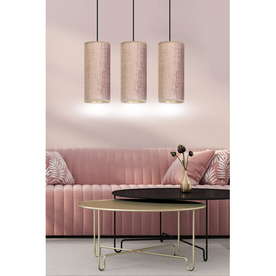 Emibig Emibig Rebild 3 cylindres lampe suspendue moyenne rosé 3x E27 - Idéale pour un éclairage élégant dans n'importe quelle pièce