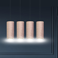 Emibig Emibig Rebild 4 cylindres grande lampe suspendue rose 4x E27 - Idéale pour une ambiance chaleureuse