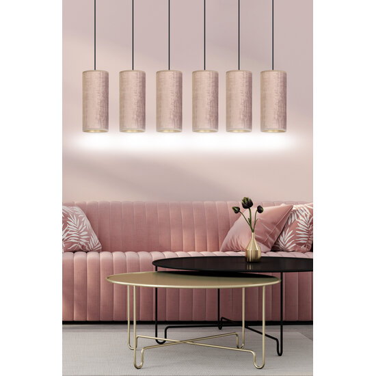 Emibig Emibig Rebild 6 tubos lámpara colgante XXL rosa 6x E27 - Ideal para crear una atmósfera acogedora