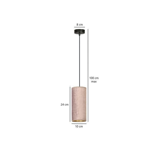 Emibig Emibig Rebild lampe suspendue cylindre rose doux E27 - Idéale pour créer une ambiance chaleureuse