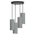 Emibig Emibig Nordfyn große runde Pendelleuchte mit 4 grauen Röhren 4x E27 - Ideal für eine warme Atmosphäre in jedem Raum