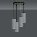 Emibig Emibig Nordfyn grande lampe suspendue ronde avec 4 tubes gris 4x E27 - Idéale pour créer une atmosphère chaleureuse dans n'importe quel espace