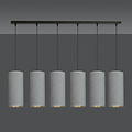 Emibig Emibig Nordfyn 6 kokers XXL hanglamp grijs 6x E27 - Creëer sfeer in uw woning