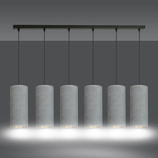 Emibig Emibig Nordfyn 6 tubes XXL hanging lamp gray 6x E27 - Illuminate your space with style