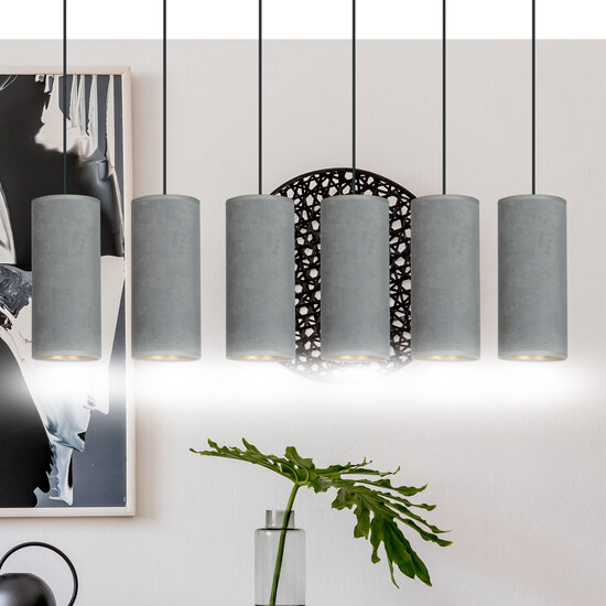 Emibig Emibig Nordfyn 6 tubos lámpara colgante XXL gris 6x E27 - Ilumina tu espacio con estilo
