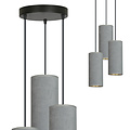 Emibig Emibig Nordfyn round pendant lamp with 3 gray modern tubes 3x E27 - Ideal for stylish kitchen lighting