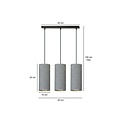 Emibig Emibig Nordfyn lámpara colgante mediana gris 3x E27 - Iluminación perfecta para cualquier espacio