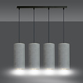 Emibig Emibig Nordfyn 4 cylindres grande lampe suspendue grise 4x E27 - Éclairage idéal pour les espaces modernes