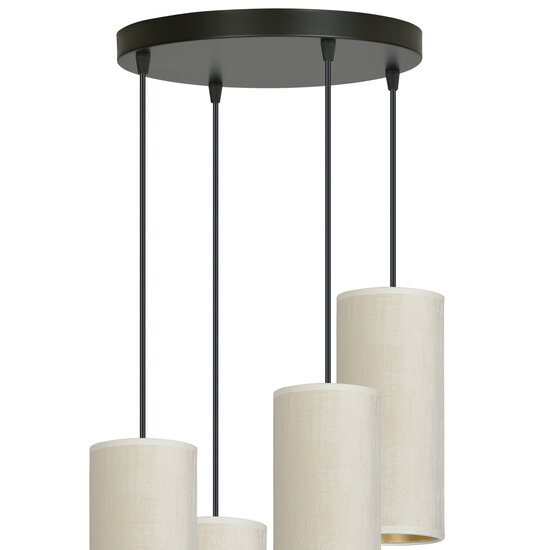 Emibig Emibig Nyborg grote ronde pendellamp met 4 witte kokers 4x E27 - Perfect voor moderne interieurs