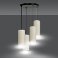 Emibig Emibig Nyborg grote ronde pendellamp met 4 witte kokers 4x E27 - Perfect voor moderne interieurs