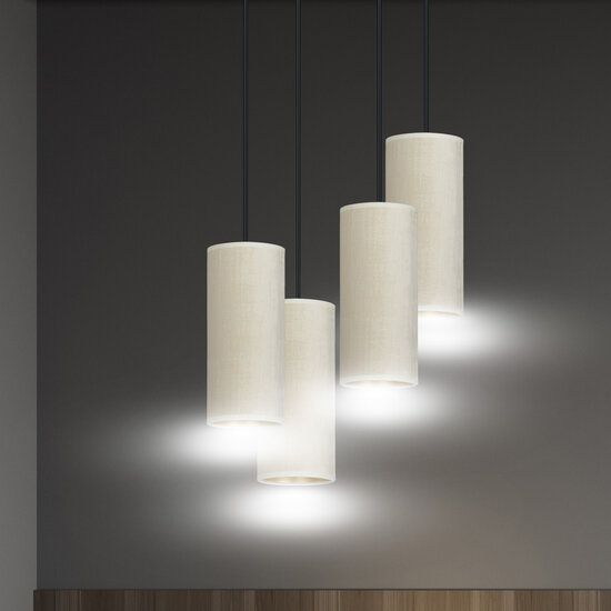 Emibig Emibig Nyborg grande lampe suspendue ronde avec 4 tubes blancs 4x E27 - Idéale pour les intérieurs modernes
