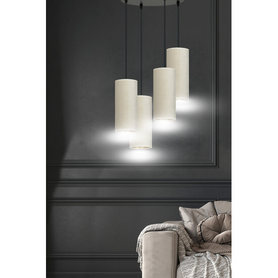 Emibig Emibig Nyborg gran lámpara colgante redonda con 4 tubos blancos 4x E27 - Ideal para interiores modernos