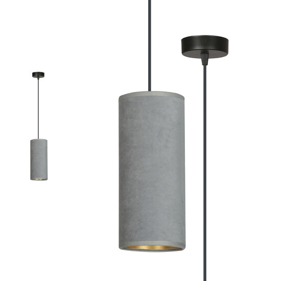 Emibig Emibig Nordfyn zacht grijze enkele cilinder hanglamp E27 - Perfect voor een sfeervolle inrichting
