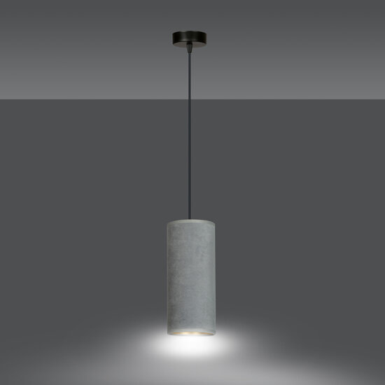 Emibig Emibig Nordfyn lámpara colgante de cilindro único gris suave E27 - Ideal para embellecer tu espacio vital