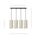 Emibig Emibig Nyborg 4 cylinders large hanging lamp white 4x E27 - Ideal lighting for your living space