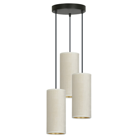 Emibig Emibig Nyborg ronde pendellamp met 3 witte moderne kokers 3x E27 - Perfecte verlichting voor elke ruimte