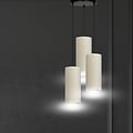 Emibig Emibig Lampe suspendue ronde Nyborg avec 3 tubes modernes blancs 3x E27 - Éclairage idéal pour tout espace