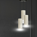 Emibig Emibig Nyborg ronde pendellamp met 3 witte moderne kokers 3x E27 - Perfecte verlichting voor elke ruimte