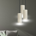 Emibig Emibig Nyborg round pendant lamp with 3 white modern tubes 3x E27 - Ideal lighting for any space