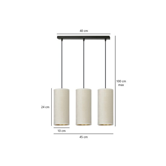 Emibig Emibig Nyborg 3 cylinders medium hanging lamp white 3x E27 - Ideal for modern interiors